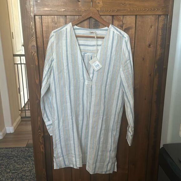Faherty Beach Days Tunic Dress Luciano Stripe, Size S - Picture 2 of 11